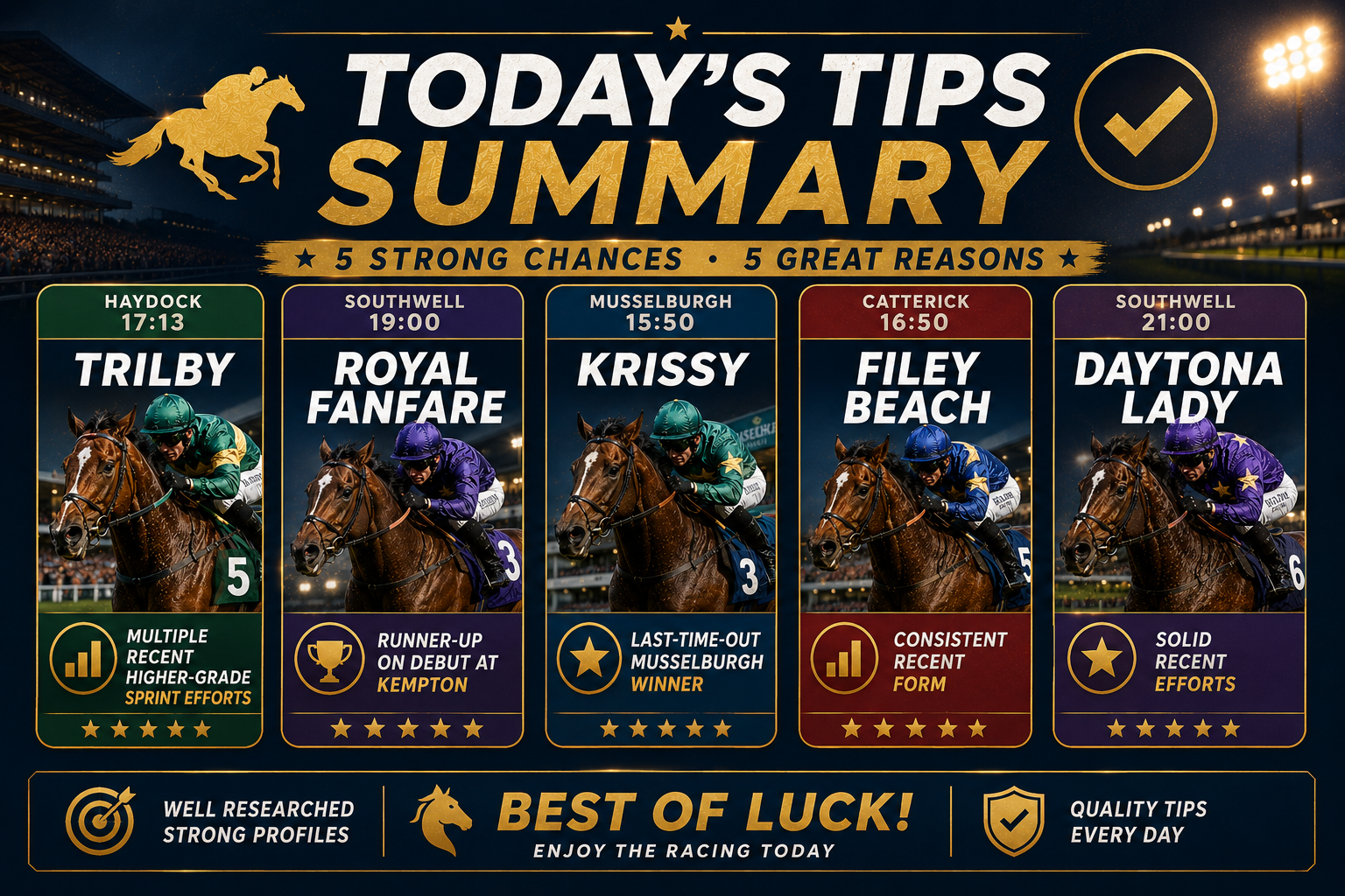 Todays Free Horse Racing Tips - Thursday 21st May