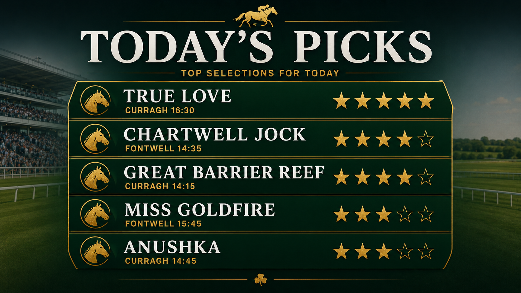 Todays Free Horse Racing Tips - Sunday 24th May
