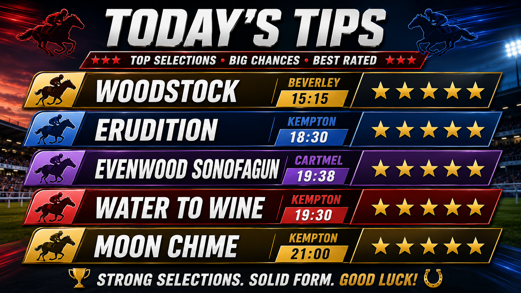 Todays Free Horse Racing Tips - Wednesday 27th May