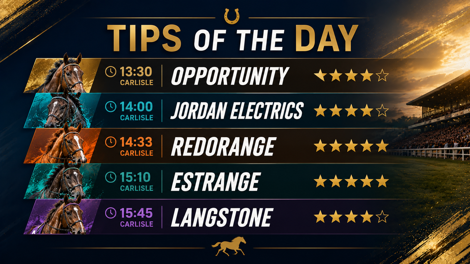 Todays Free Horse Racing Tips – Saturday 30th May