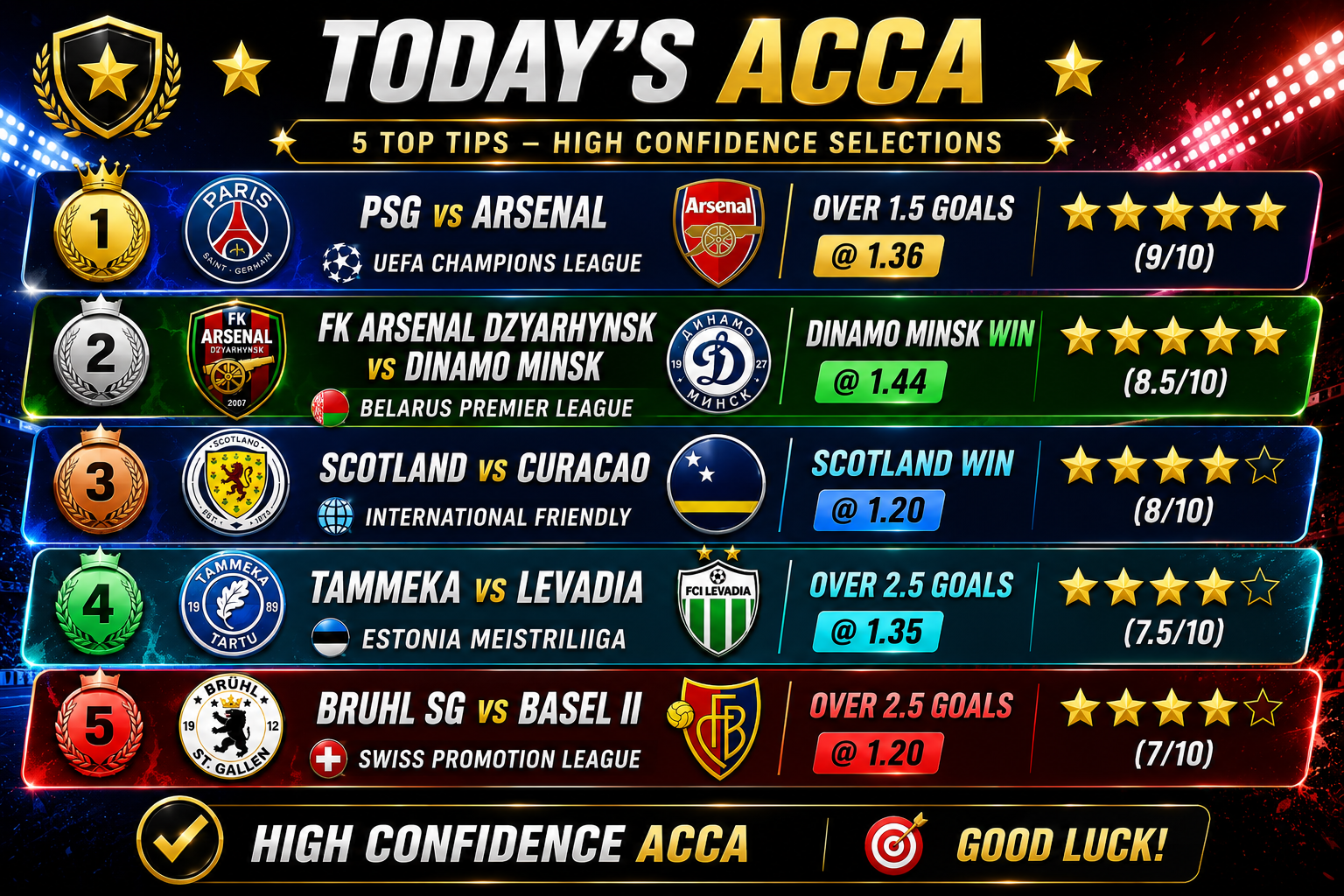 Todays Free Football Tips – Saturday 30th May