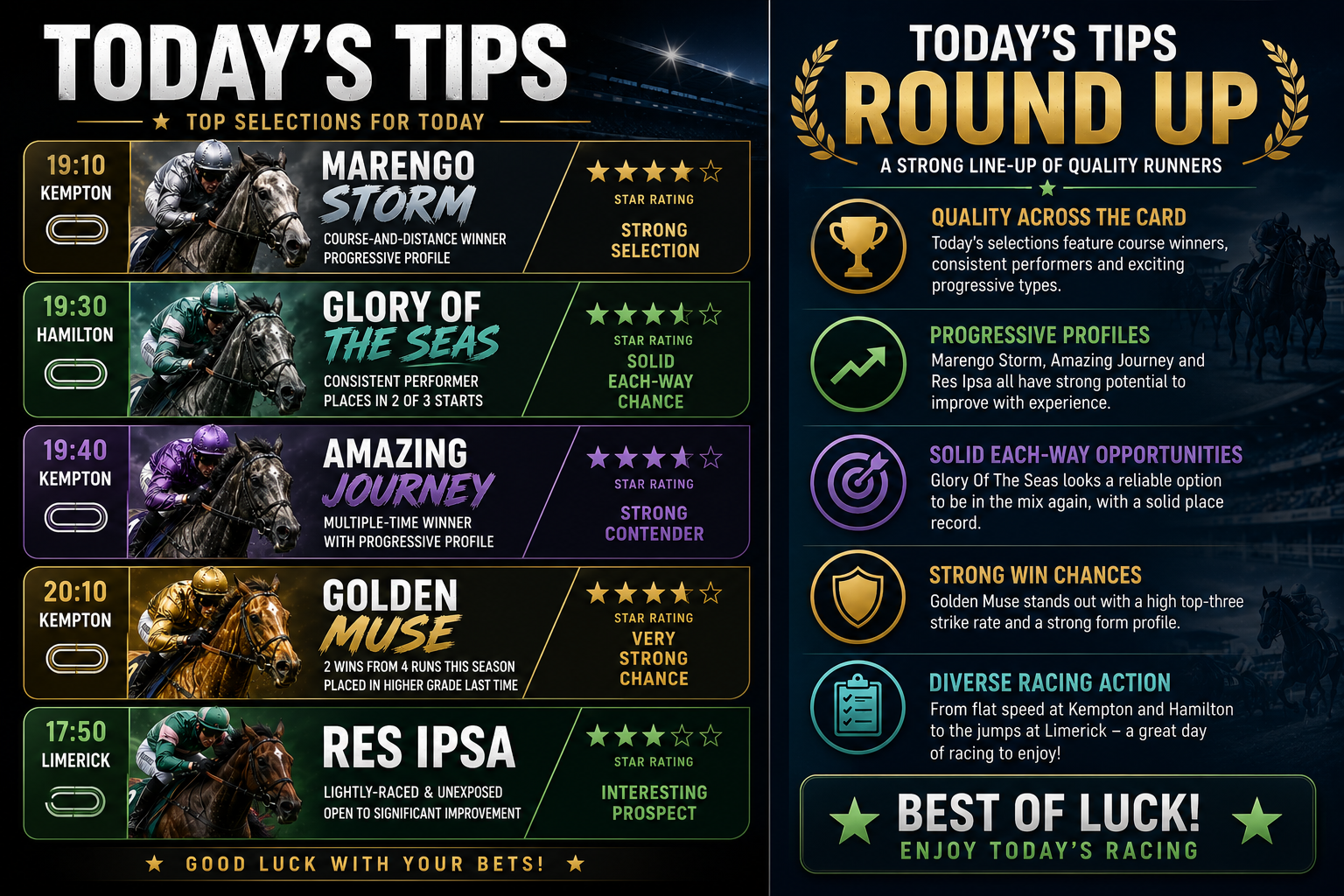 Todays Free Horse Racing Tips – Wednesday 10th June