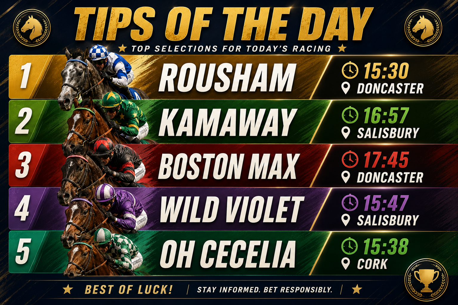 Todays Free Horse Racing Tips – Sunday 14th June