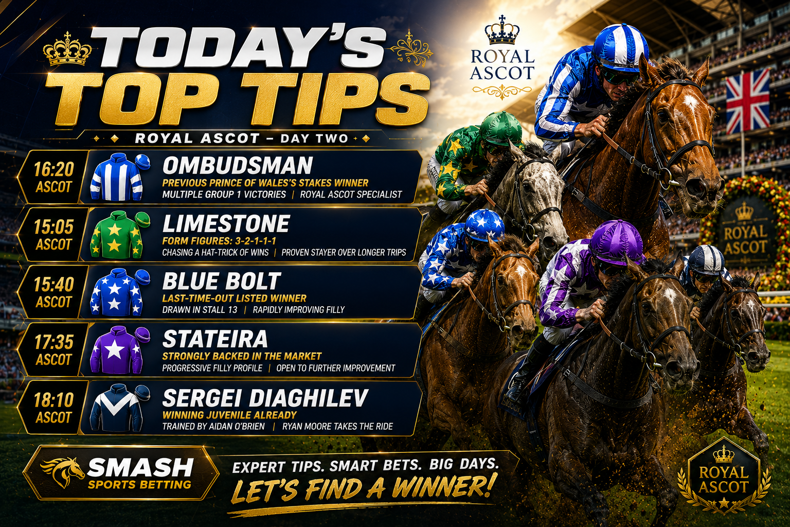 Todays Free Horse Racing Tips – Wednesday 17th June