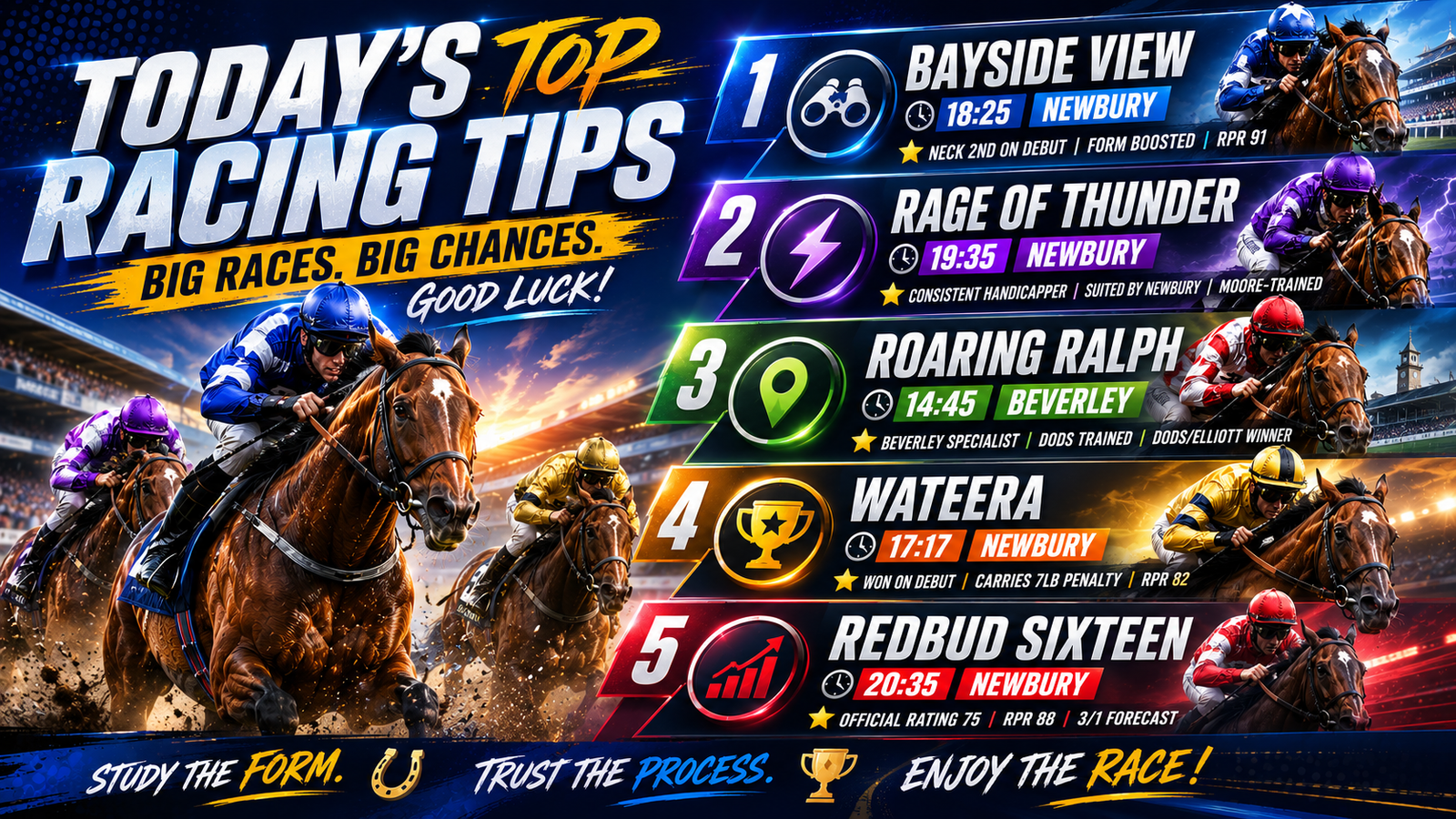 Todays Free Horse Racing Tips - Tuesday 23rd June