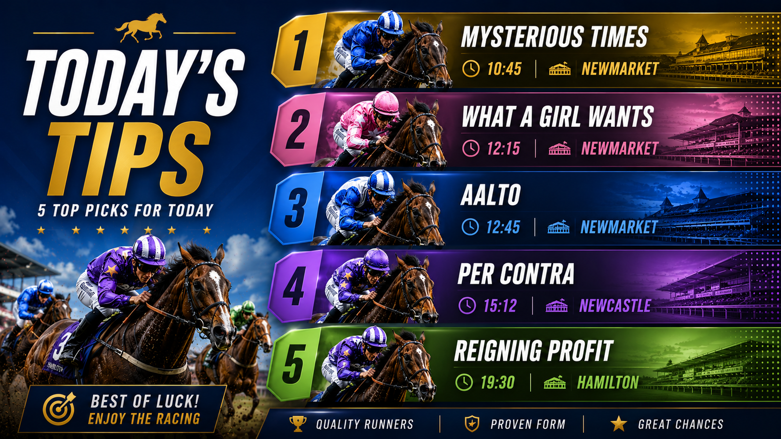 Todays Free Horse Racing Tips - Thursday 25th June