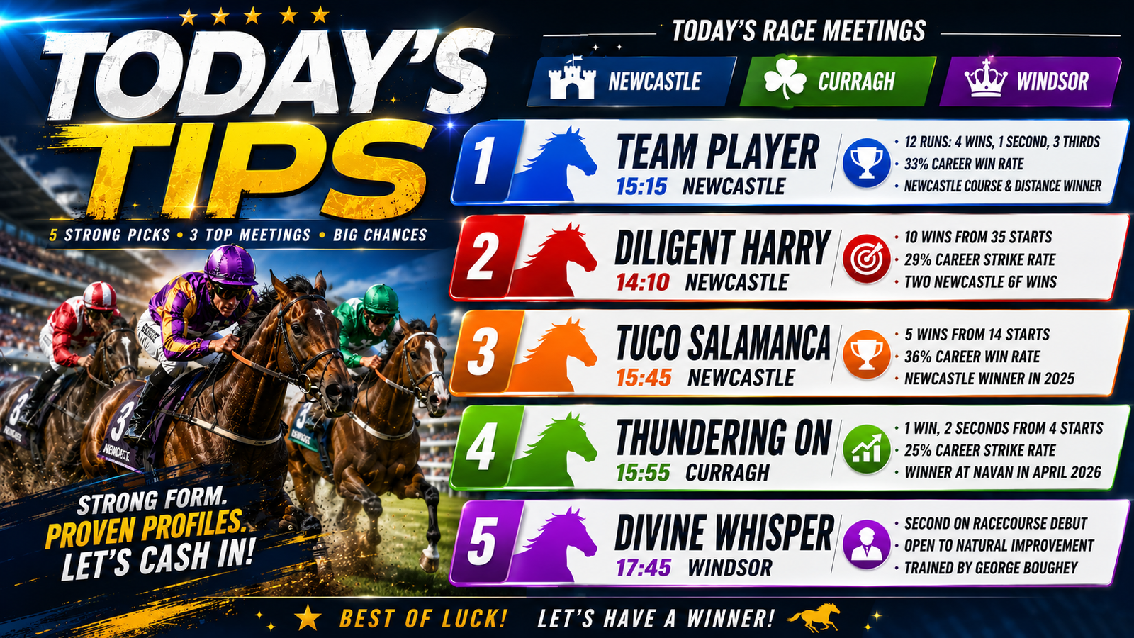 Todays Free Horse Racing tips - Saturday 27th June