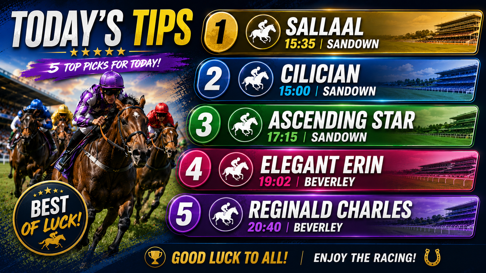 Todays Free Horse Racing Tips – Friday 3rd July