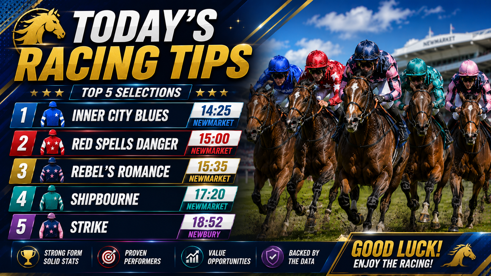 Todays free Horse Racing Tips - Thursday 9th July