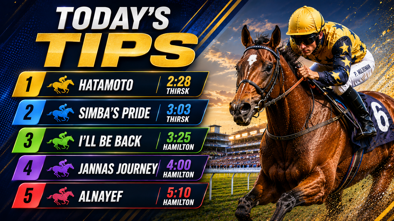 today's Free Horse Racing Tips - Thursday 16th July