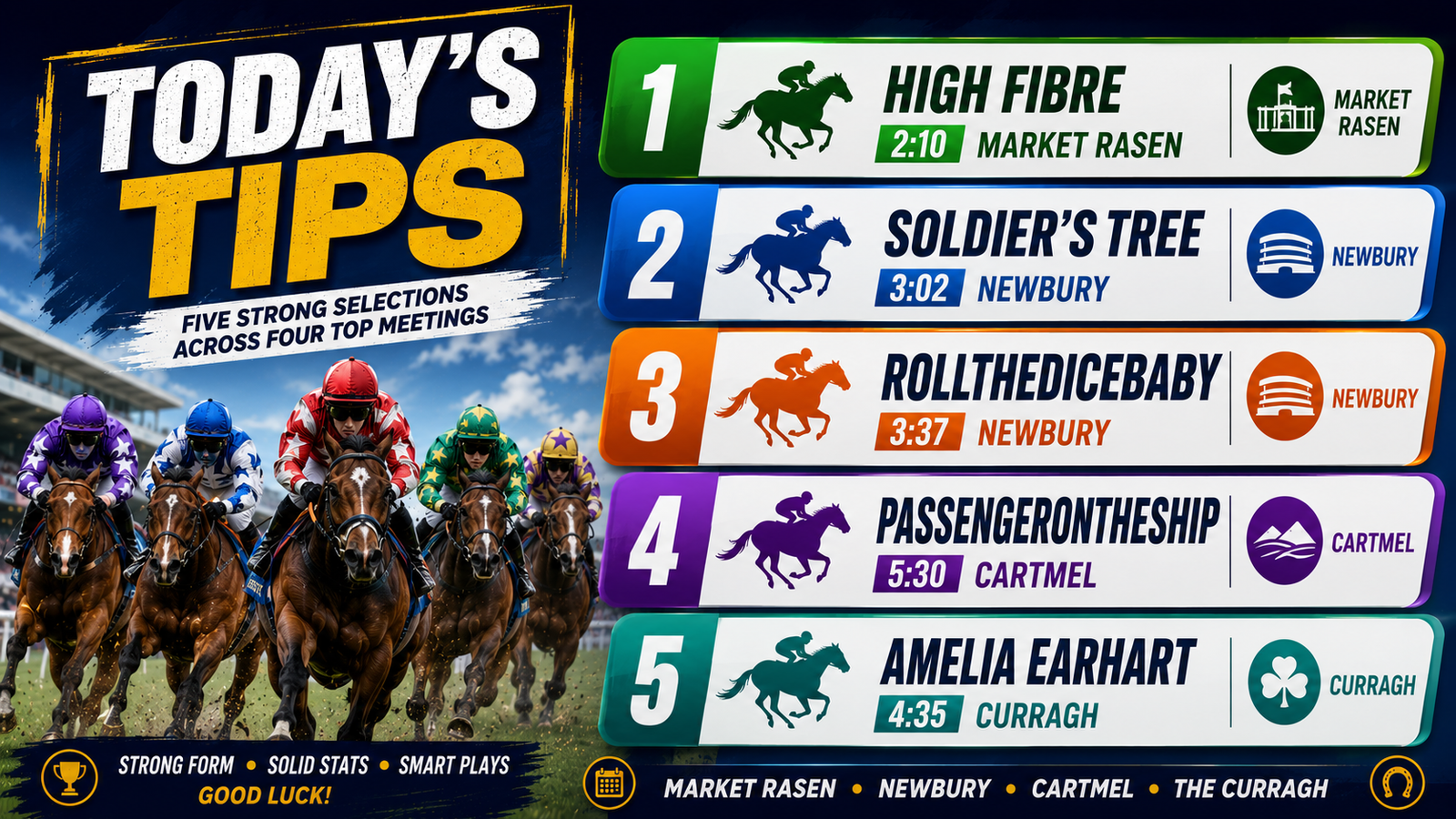 Todays Free Horse Racing Tips - Saturday 18th July