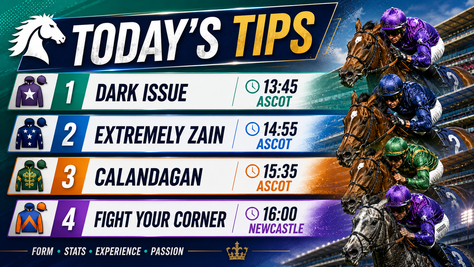 Todays Free Horse Racing Tips - Saturday 25th July