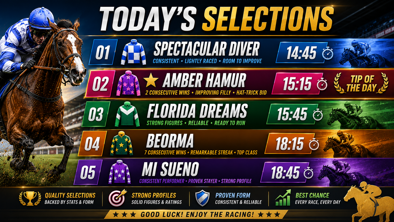 Todays Horse Racing Tips - Tuesday 25th August