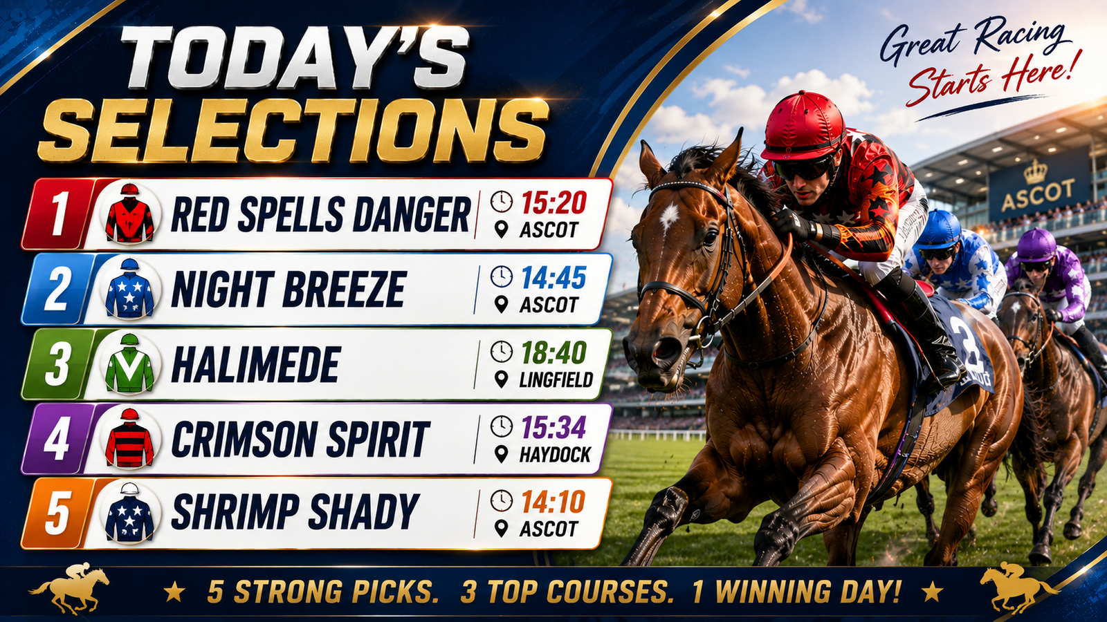 Todays Horse Racing Tips - Saturday 8th August