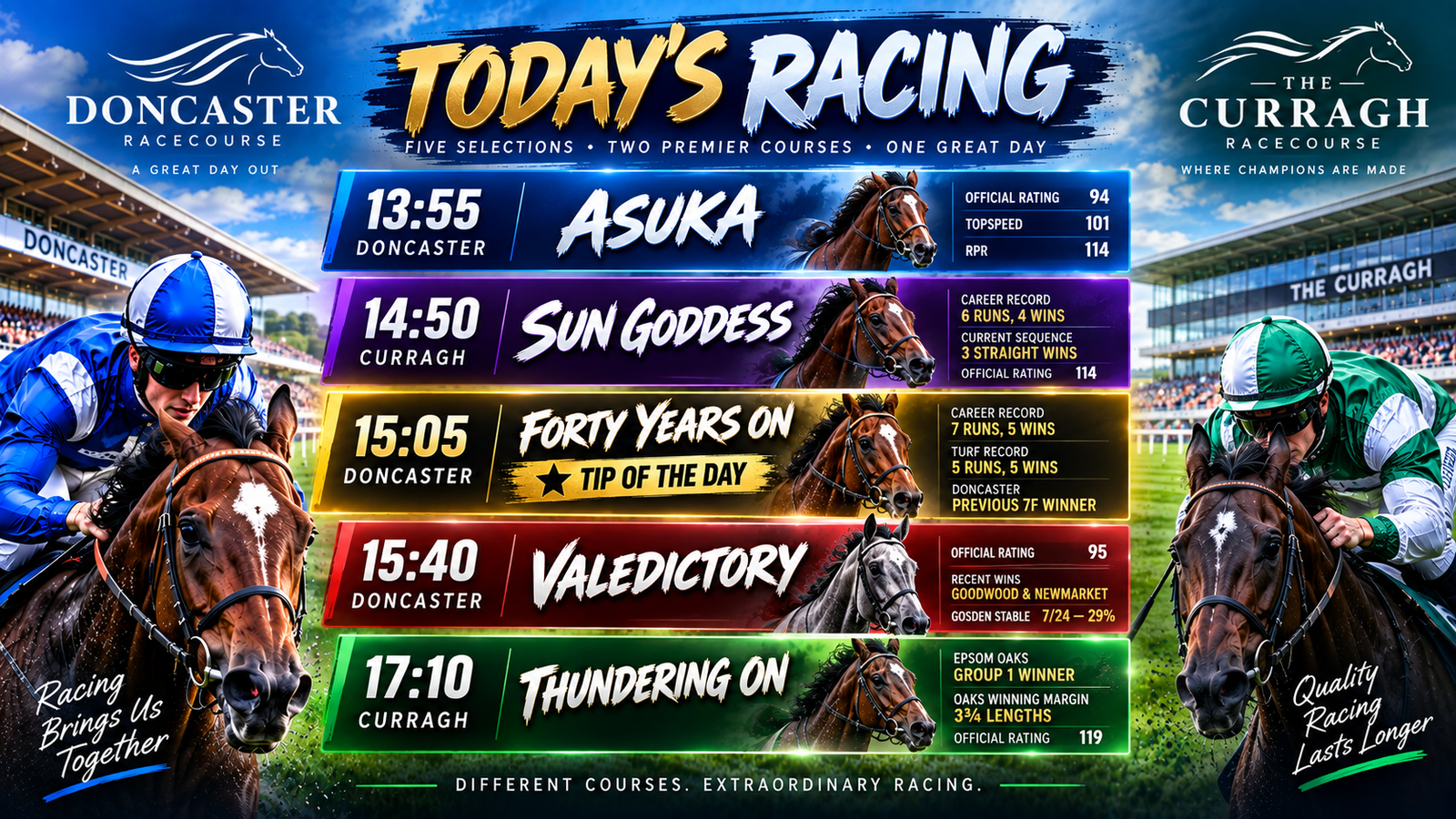 Todays Horse Racing Tips Sunday 13th September