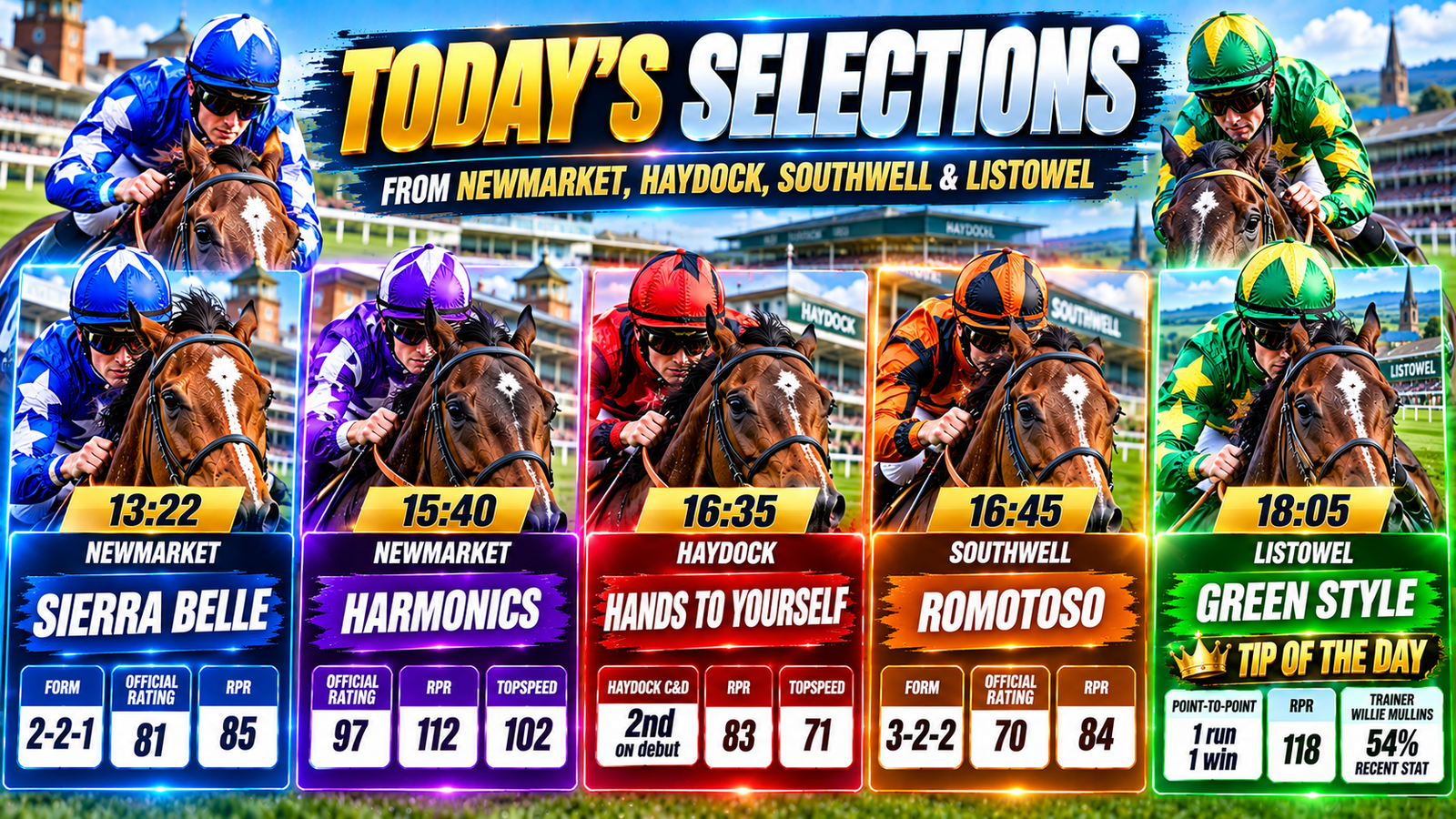 Todays Horse Racing Tips Saturday 26th September