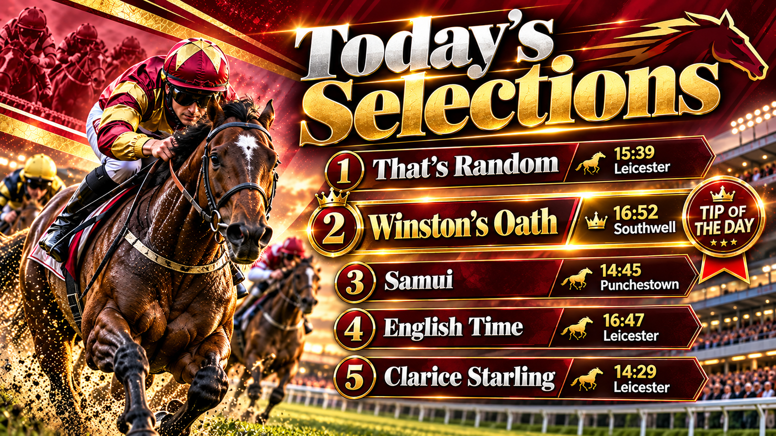Todays Free Horse Racing Tips Tuesday 13th October